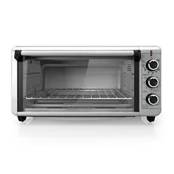 SPECTRUM BRANDS BLACK+DECKER TO3240XSBD 8-Slice Extra Wide Convection Countertop Toaster Oven, Includes Bake Pan, Broil Rack & Toasting Rack,