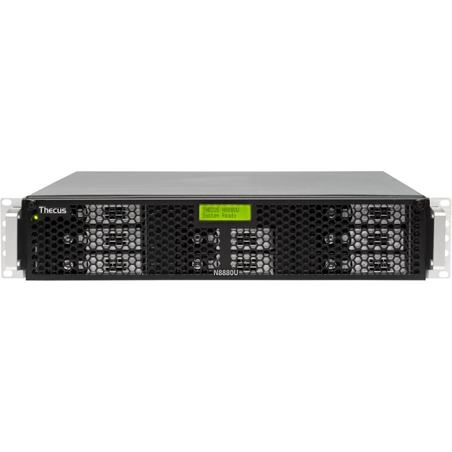Thecus N8880U  Technology Corp.  Network Attached Storage  2U Rack Mount Core I3-2120 4GB DDR3 ECC