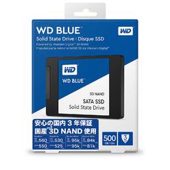 Western Digital WD Blue 3D NAND 500GB Internal PC SSD - SATA III 6 Gb/s, 2.5"/7mm, Up to 560 MB/s - WDS500G2B0A