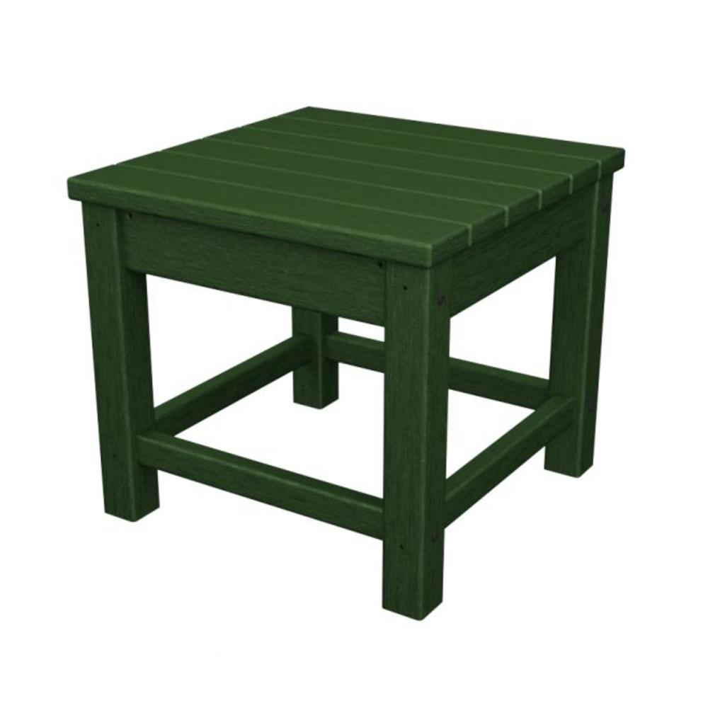 Eco-Friendly Furnishings 17.75" Recycled Earth-Friendly Outdoor Patio Club Side Table - Green
