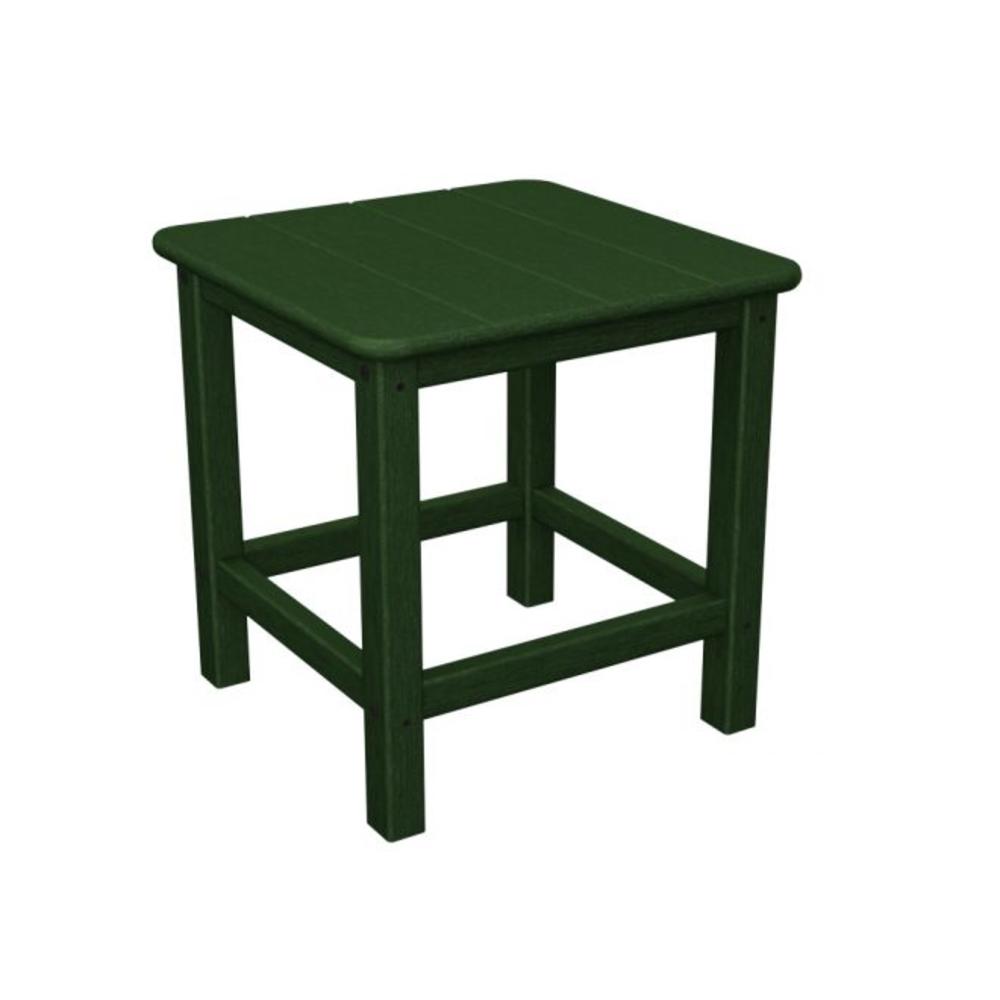 Eco-Friendly Furnishings  18" Recycled Earth Friendly Outdoor Square Patio Side Table - Green