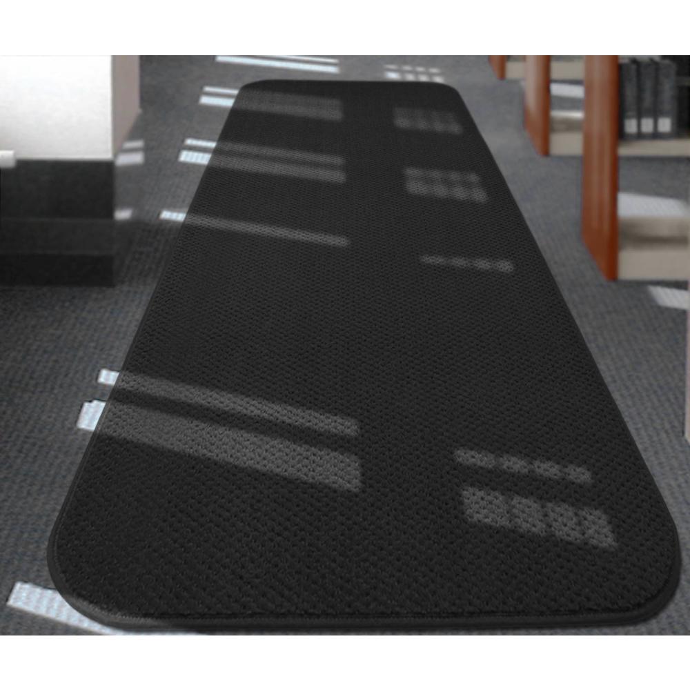 House, Home and More Skid-resistant Carpet Runner - Black - 4 Ft. X 27 In. - Many Other Sizes to Choose From