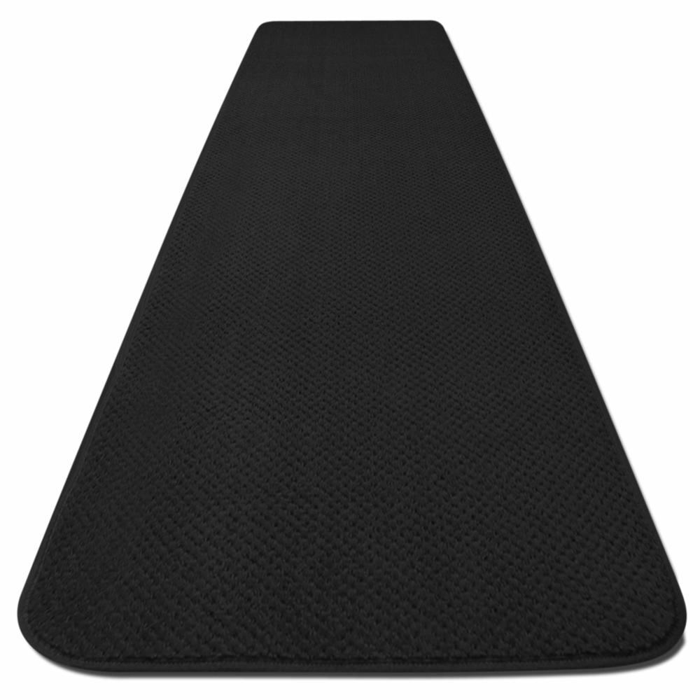 House, Home and More Skid-resistant Carpet Runner - Black - 4 Ft. X 27 In. - Many Other Sizes to Choose From