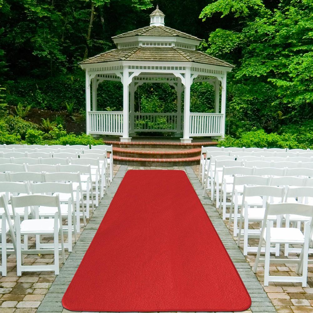 House, Home and More Red Runners Carpet Aisle Runner - 3 X 10 - Many Other Sizes to Choose From