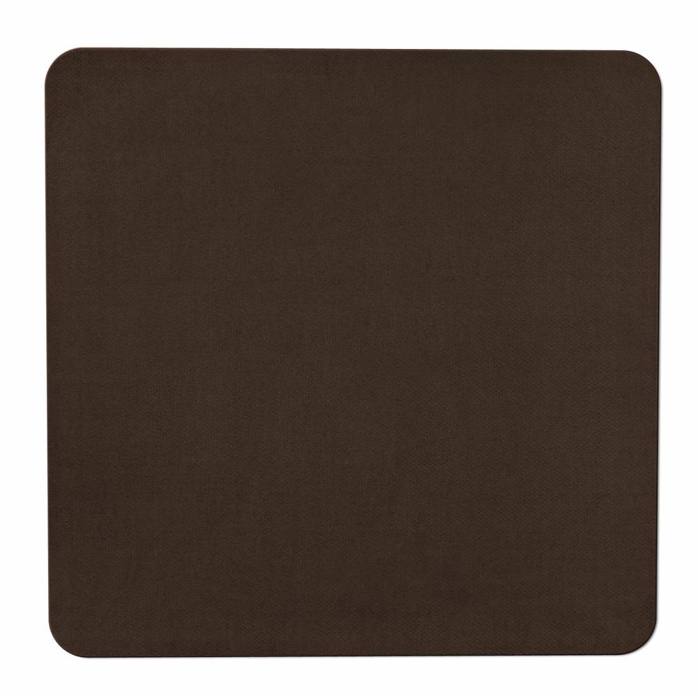House, Home and More 6 x 6 SKID-RESISTANT Area Rug Carpet Floor Mat CHOCOLATE BROWN