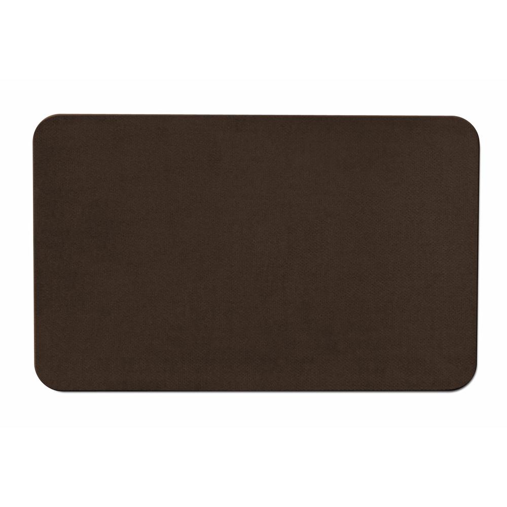 House, Home and More Skid-resistant Carpet Indoor Area Rug Floor Mat - Chocolate Brown - 3' X 5' - Many Other Sizes to Choose Fr