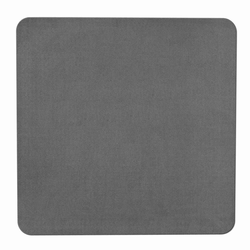 House, Home and More 5 x 5 SKID-RESISTANT Area Rug Carpet Floor Mat GRAY