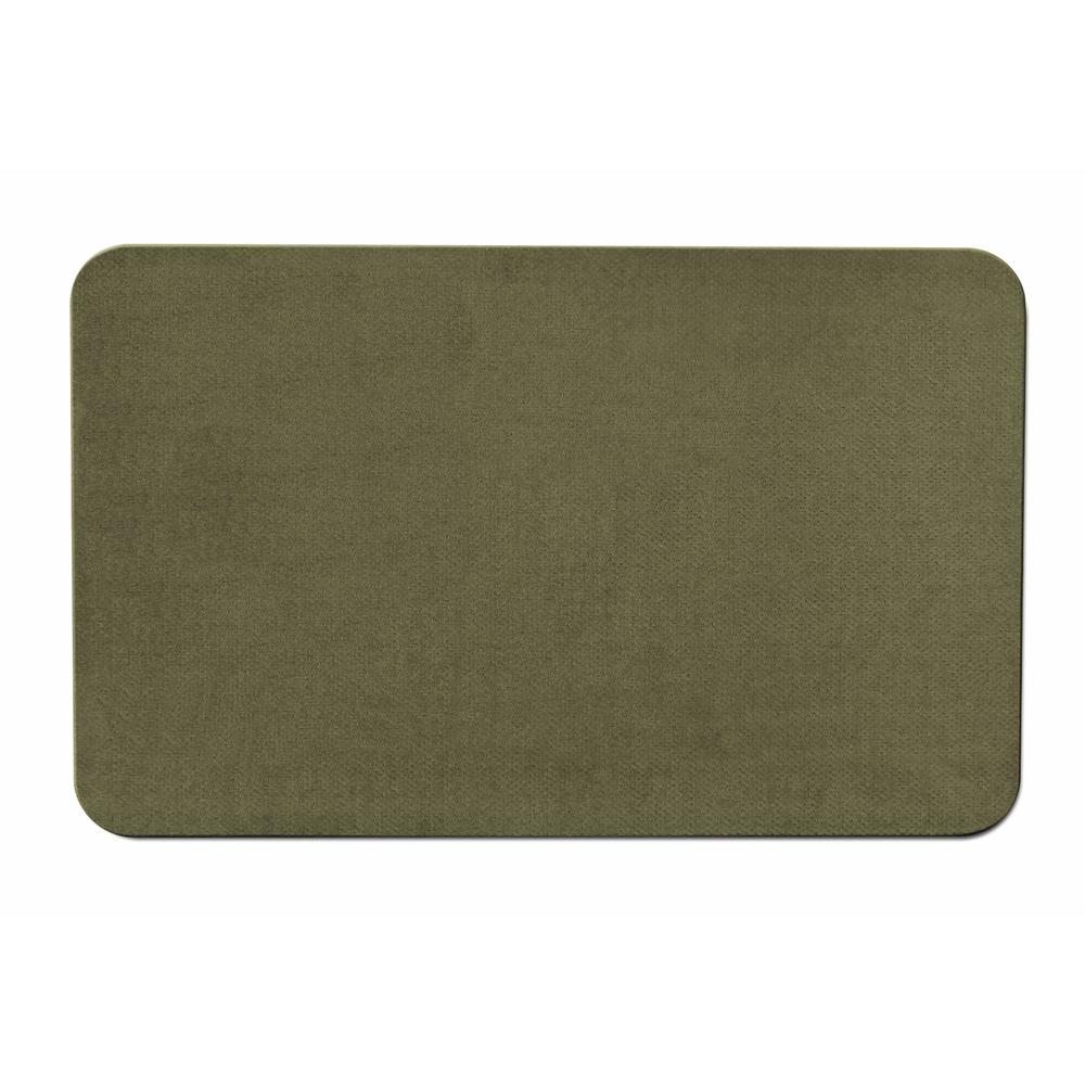 House, Home and More Skid-resistant Carpet Area Rug Floor Mat - Olive Green - 5' X 8'