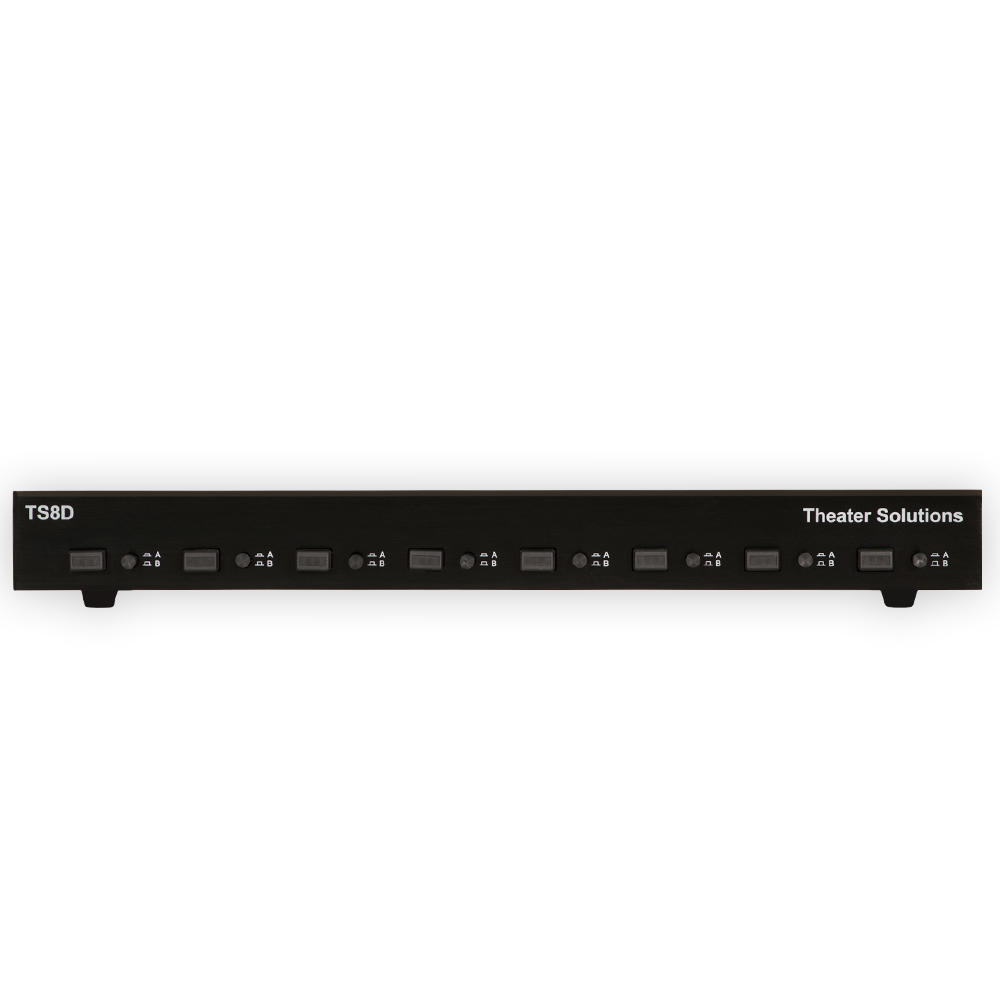 Theater Solutions TS8D   Eight Zone Dual Input Speaker Selector Box 8 Pair Speaker Switcher