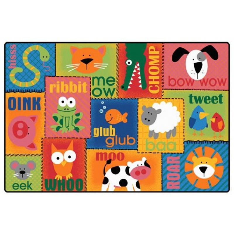 Carpets for Kids  Printed Animal Sounds Toddler Area Rug; 4' x 6'