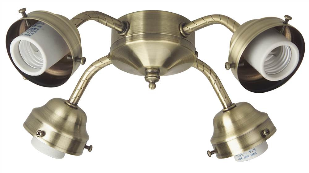 Craftmade F400CFL-AB         F400CFL-RT              Rust Four Light Ceiling Fan Fitter Brushed Nickel