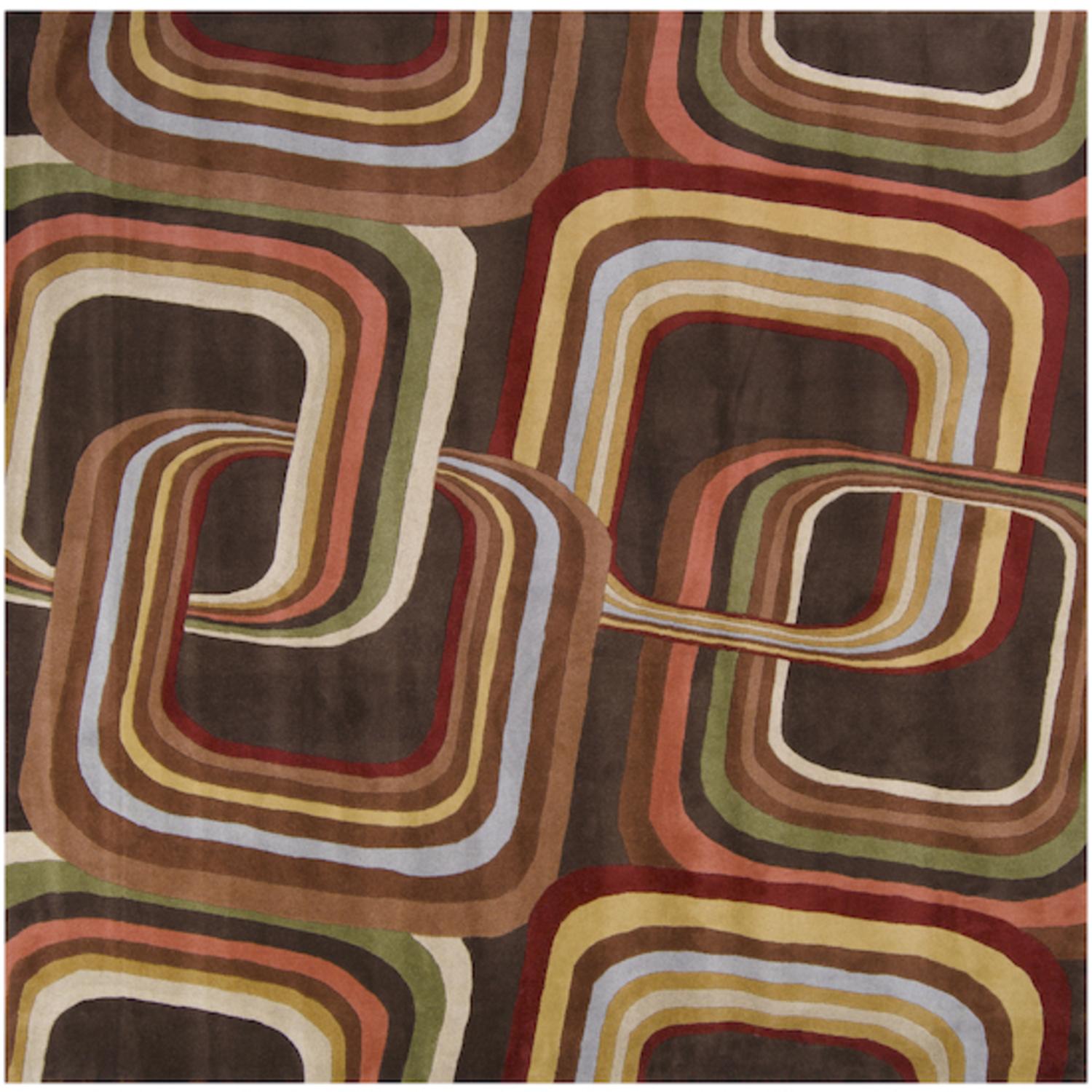 CC Home Furnishings 9.75' x 9.75' Eternal Apollo Contemporary Multi-Colored Wool Area Throw Rug