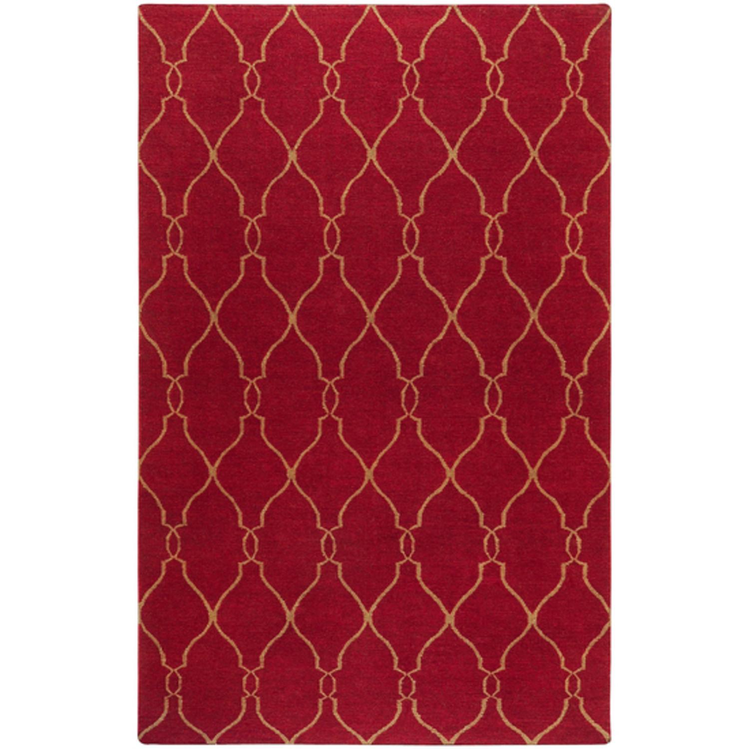 Bright Red Bath Rug