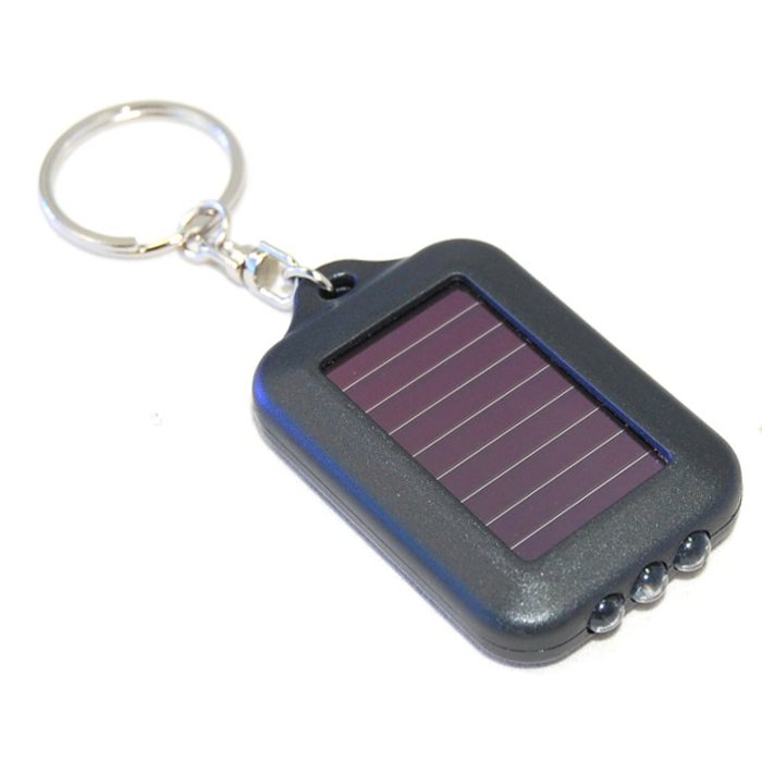 HQRP  3 LED Keychain UV Flashlight with Solar Battery Power 365 nm for Art Forgery Inspection / Detection / Identification