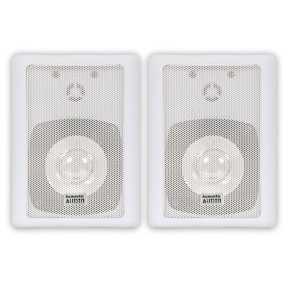 Acoustic Audio 151W   Indoor/Outdoor Speakers White, 2