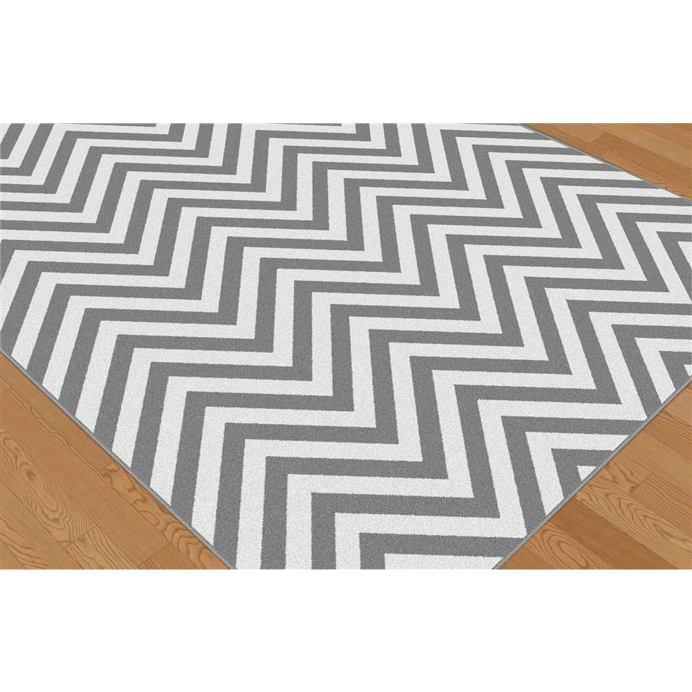 Tayse Rugs Metro Gray 5 ft. 3 in. x 7 ft. 3 in. Contemporary Area Rug