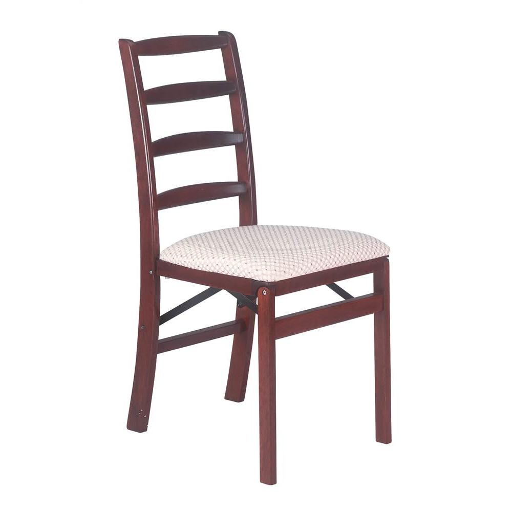 Stakmore Shaker Ladderback Wood Folding Chair in Cherry Finish - Set of 2