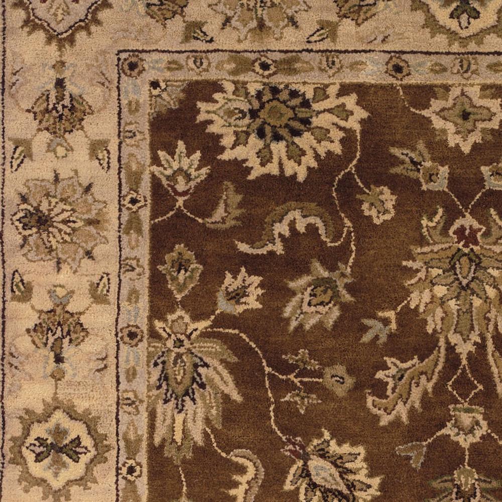 Furnituremaxx .com Rosedown Brown & Gold Rectangle Hand Tufted TraditionalIndia 100% Wool Area Rug - 8 X 10
