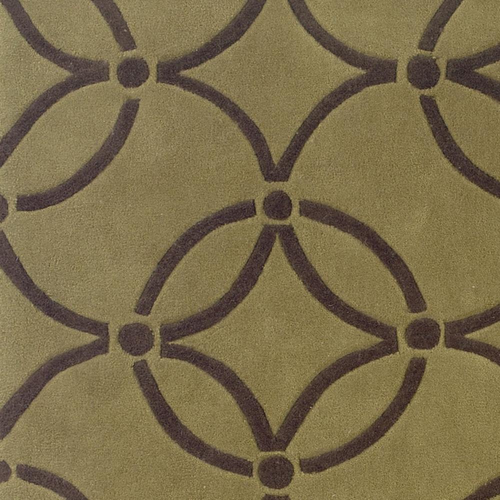 Furnituremaxx .com Trio Wasabi & Chocolate 1.10 x 2.10 Hand Tufted Transitional Rectangle Area Rug
