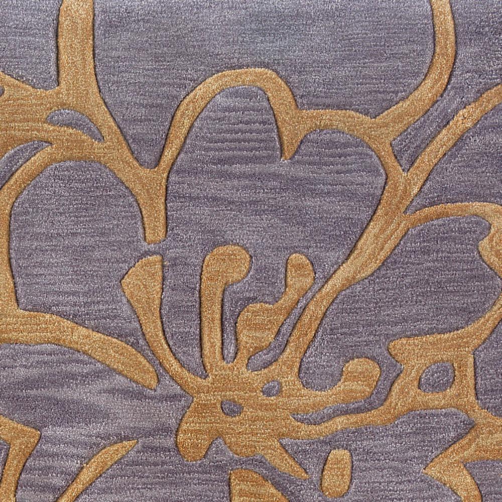 Furnituremaxx .com Trio Space Dyed Thistle & Brown 5 x 7 Hand Tufted Transitional Rectangle Area Rug
