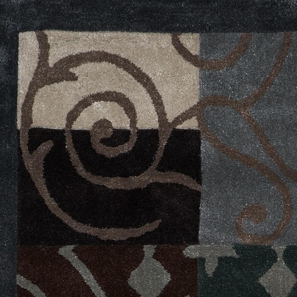 Furnituremaxx .com Trio Blue & Grey 8 x 10 Hand Tufted Transitional Rectangle Area Rug