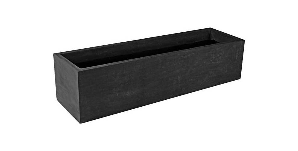 Amedeo Design  2513-201C ResinStone Modular Planter, 96 by 8 by 24-Inch, Charcoal