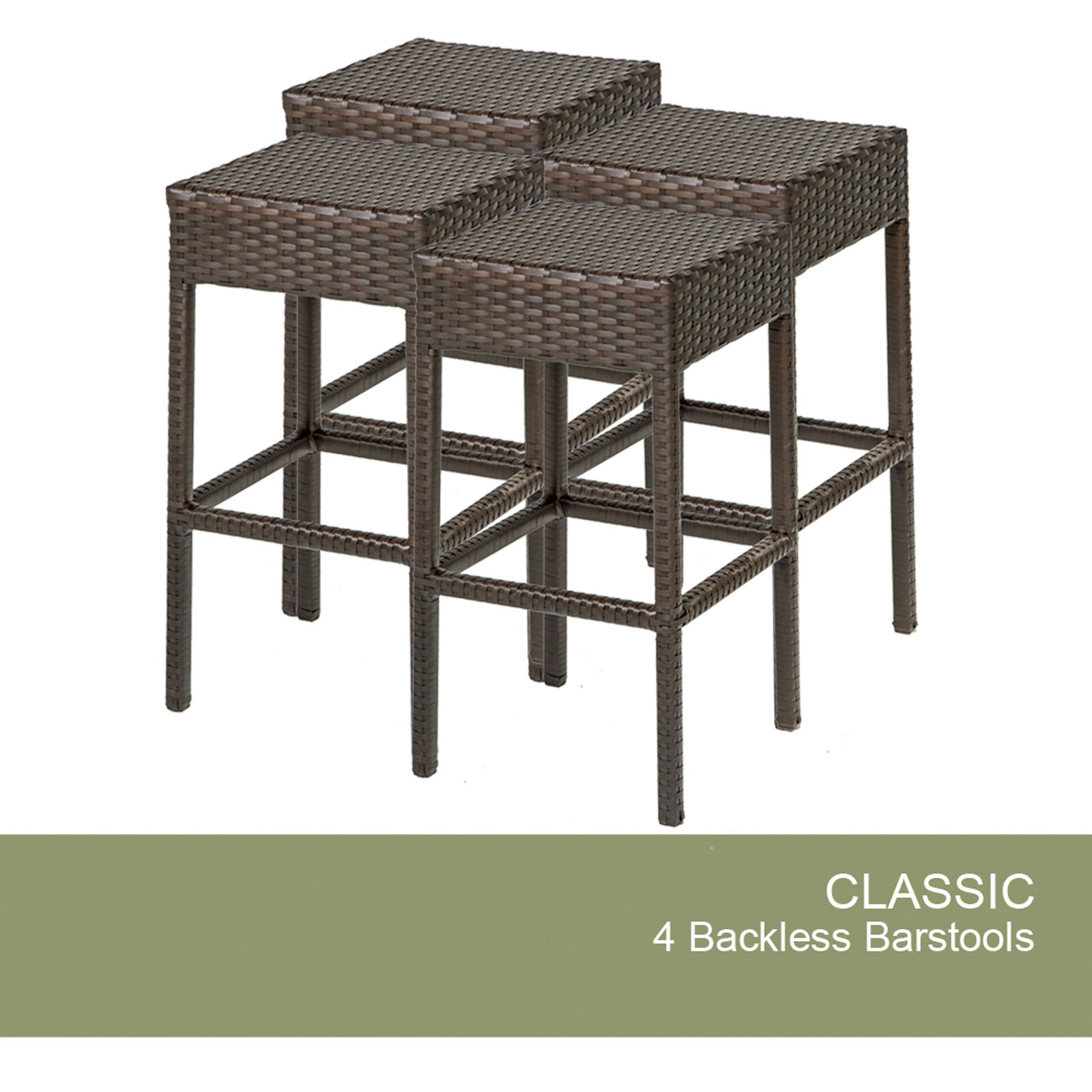TK Classics 4 Classic Backless Barstools
