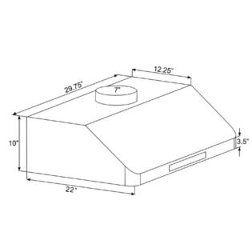 Golden Vantage 30" FSAKS1802SF3000 Powerful 500 CFM & Ultra Quiet