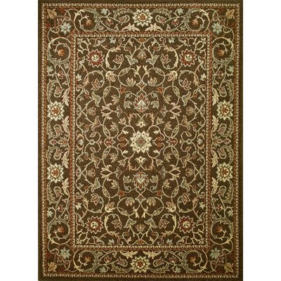 Concord Global Imports Chester Flora Brown 6 ft. 7 in. x 9 ft. 3 in. Area Rug