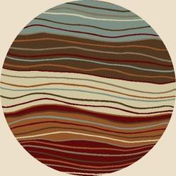 Concord Global Imports Concord Global Trading Concord Global 97609 7 ft. 10 in. Chester Waves - Round, Multi Color