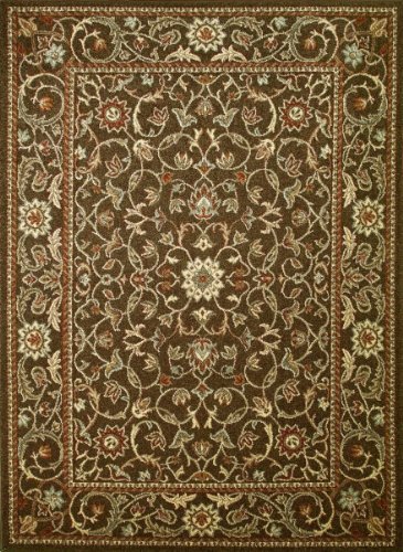 Concord Global Imports Concord Global Chester 9738 Flora 5'3" x 7'3" Brown Rug