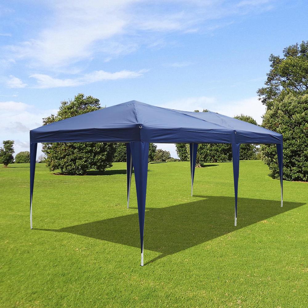 Outsunny 10' x 20' Easy Pop-Up Polyethylene Canopy Party Tent - Royal Blue
