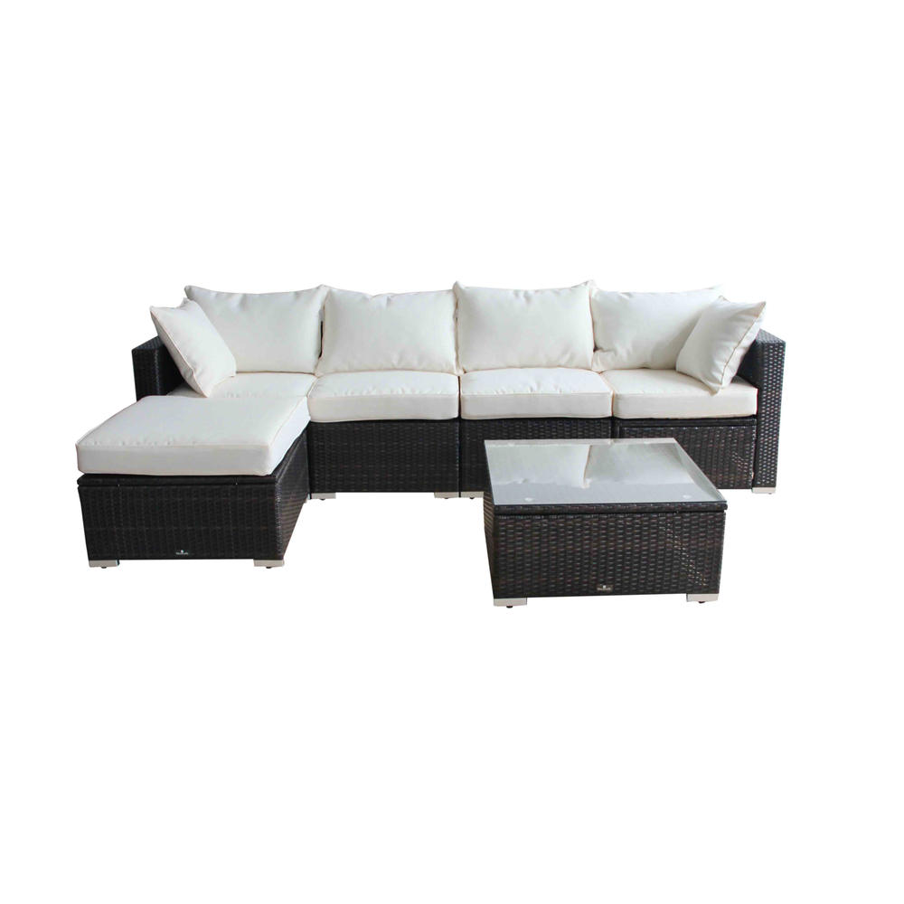 BroyerK 6pc. Rattan Outdoor Patio Furniture Set with Cushions