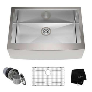 Kraus Farmhouse 30 Steel Single Bowl Kitchen Sink Sears Marketplace