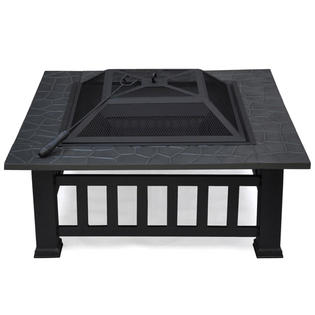 Yaheetech 32 Outdoor Metal Square Stove Fire Pit Sears Marketplace