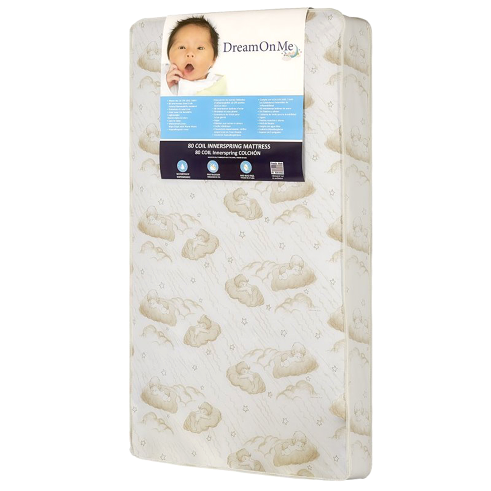 Dream On Me Twilight 5" 80-Coil Spring Crib and Toddler Bed Mattress