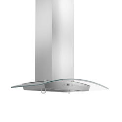 Zline Kitchen and Bath ZLINE 36 convertible Vent Wall Mount Range Hood in Stainless Steel & glass with crown Molding (KZcRN-36)