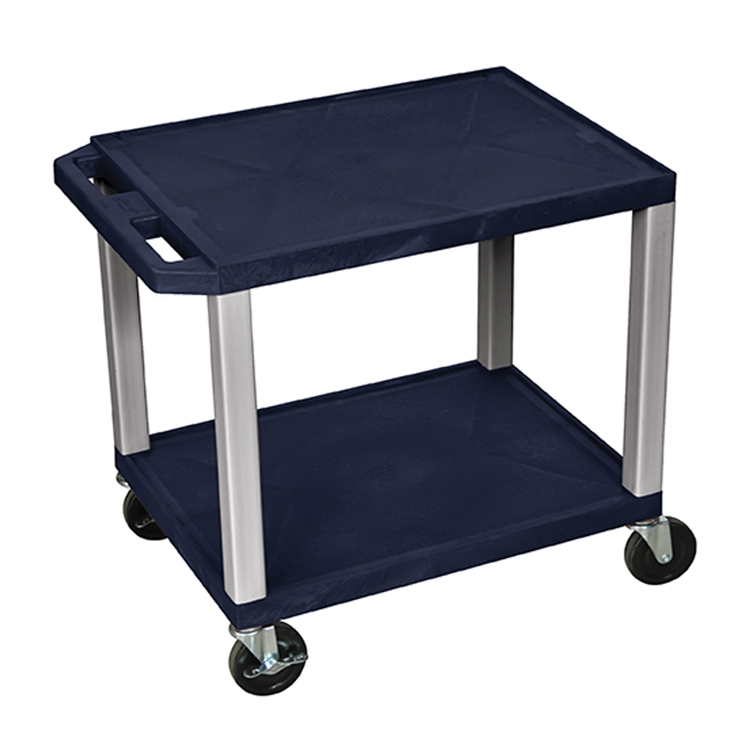 Luxor Offex Multipurpose Utility Cart No Electric Navy, Nickel - OFX-65319-LX
