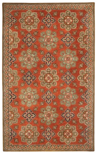Capel 8' x 11' Rectangular  Area Rug 3873RS08001100850 Chestnut Color Hand Tufted in India "Yates Collection"