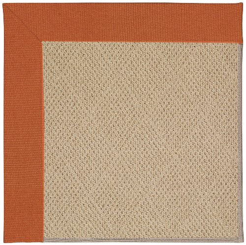 Capel 10' x 10' Octagonal Made-to-Order Oscar Isberian Rugs Area Rug Russett Color Machine Made USA "Zoe Collection" Cane Wicker