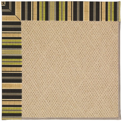 Capel 5' x 8' Rectangular Made-to-Order Oscar Isberian Rugs Area Rug Charcoal Stripe Color Machine Made USA "Zoe Collection" Can