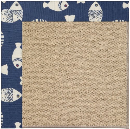 Capel 10' x 10' Square Made-to-Order  Area Rug 1990RS10001000482 Pitch Color Machine Made in USA "Zoe Collection" Cane Wicker De