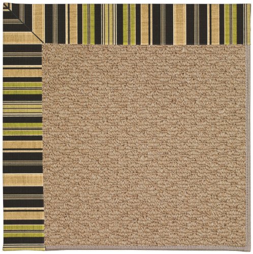 Capel 3' x 5' Rectangular Made-to-Order Oscar Isberian Rugs Area Rug Charcoal Stripe Color Machine Made USA "Zoe Collection" Raf