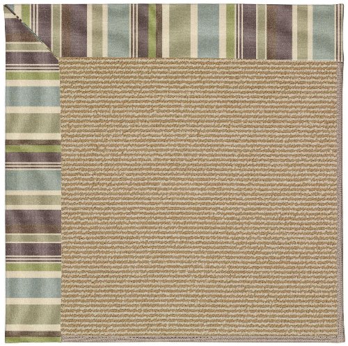 Capel 3' x 5' Rectangular Made-to-Order Oscar Isberian Rugs Area Rug Blue Stripe Color Machine Made USA "Zoe Collection" Sisal D