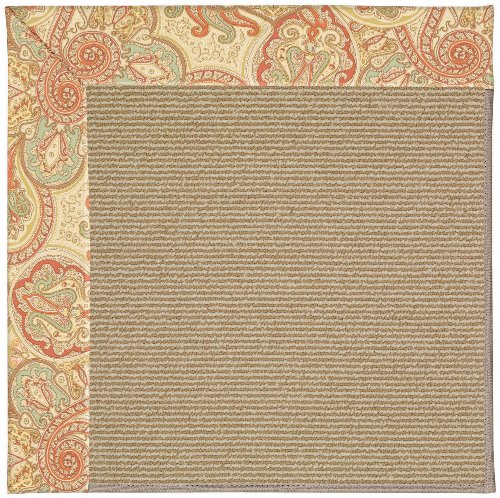 Capel 10' x 10' Square Made-to-Order Oscar Isberian Rugs Area Rug Auburn Color Machine Made USA "Zoe Collection" Sisal Design
