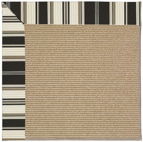 Capel 12' x 12' Square Made-to-Order Oscar Isberian Rugs Area Rug Onyx Stripe Color Machine Made USA "Zoe Collection" Sisal Desi