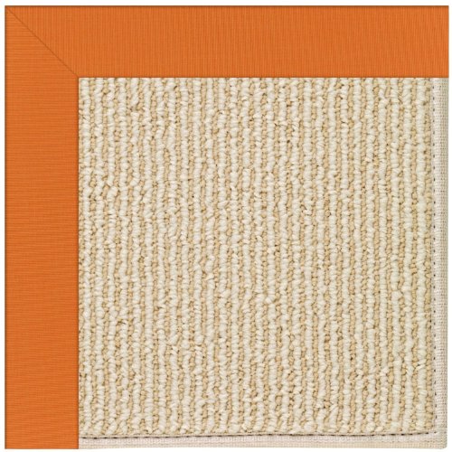 Capel 6' x 6' Square Made-to-Order  Area Rug 2009RS06000600815 Clementine Color Machine Made in USA "Zoe Collection" Beach Sisal