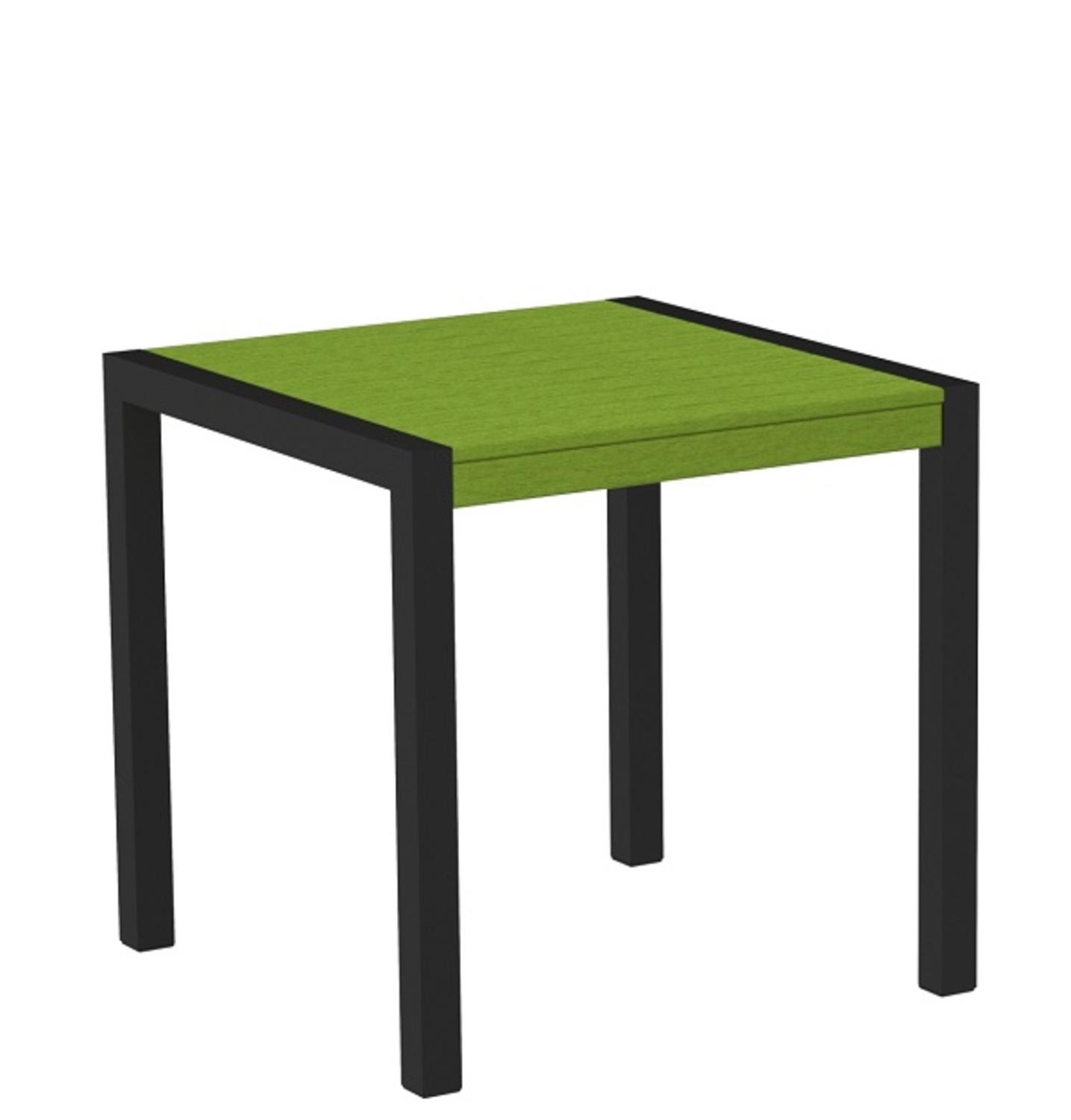 Eco-Friendly Furnishings  30" Recycled Earth-Friendly Outdoor Bistro Table - Lime Green with Black Frame