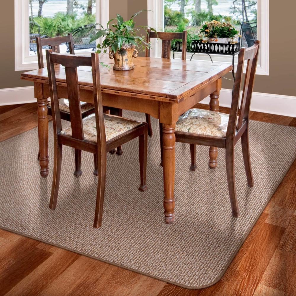 House, Home and More 6 x 6 SKID-RESISTANT Area Rug Carpet Floor Mat PRALINE BROWN