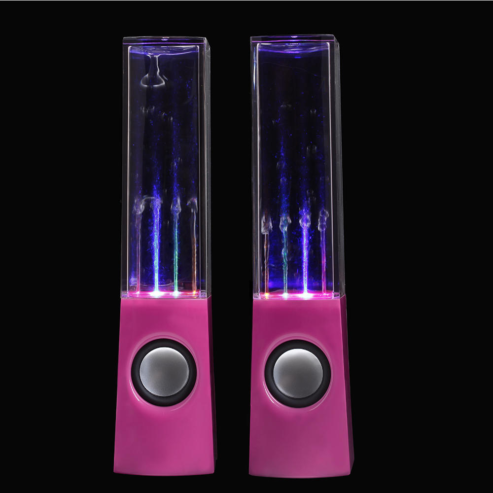 CE Compass LED_WAT_DCE_SPK_PNK LED USB Dancing Water Music Light Speakers For Computer Speakers MP3 Phone Pink - LED-WAT-DCE-SPK
